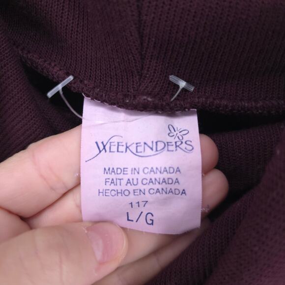 Weekenders Womens Maroon Cowl Neck SweaterTunic Split Hemline Cropped Sleeve L - Picture 5 of 11